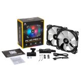 FAN CORSAIR KIT 2 ML140 PRO RGB PWM PREMIUM / LIGHTING NODE PRO - Imagen 4