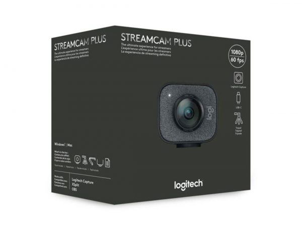 WEBCAM LOGITECH STREAMCAM PLUS FULL HD BLACK - Imagen 3