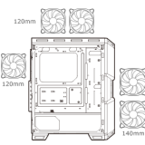 CASE COUGAR MX440-G RGB MID TOWER - Imagen 8