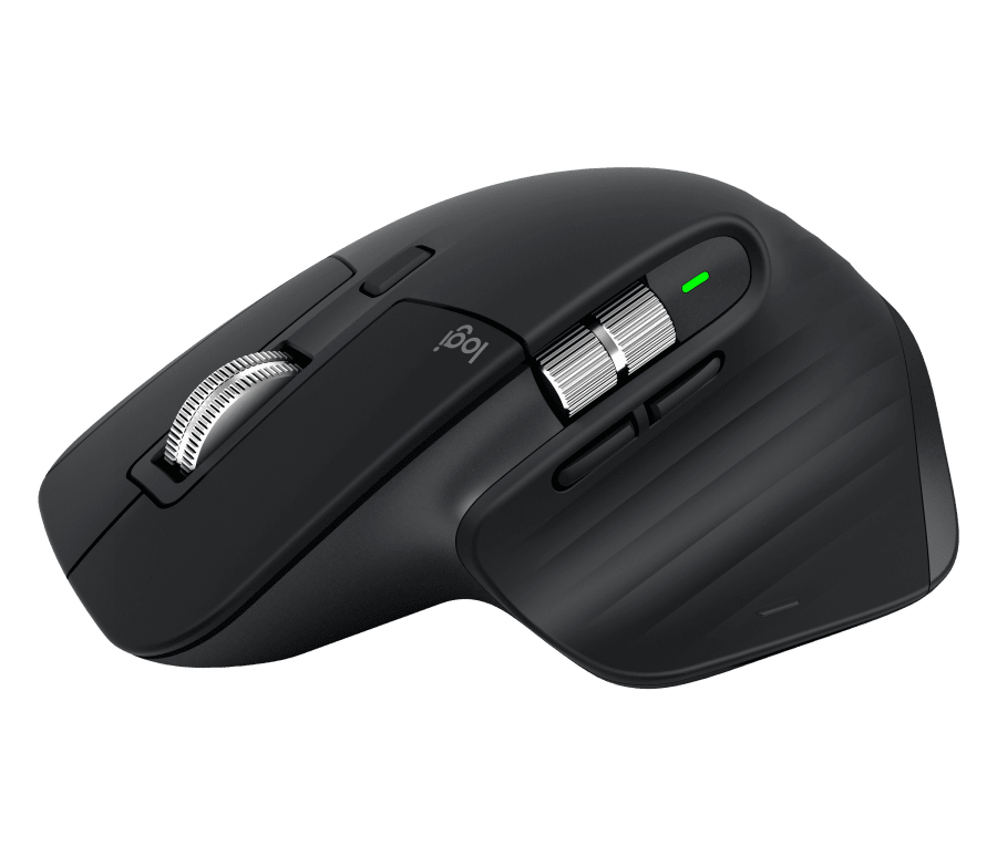 MOUSE LOGITECH MX MASTER 3 WIRELESS BLACK/SILVER - Imagen 3