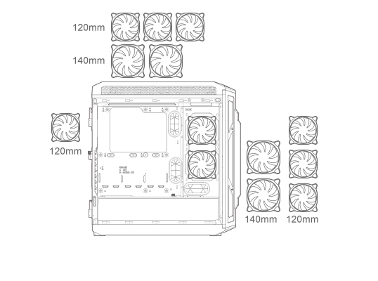 CASE COUGAR GEMINI T PRO MID TOWER - Imagen 7