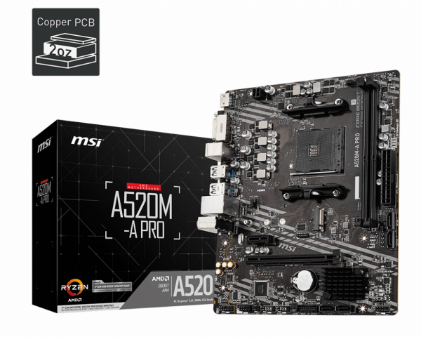 PLACA MADRE MSI A520M-A PRO AM4
