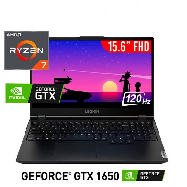 LAPTOP LENOVO LEGION 5 82B5001AUS 15.6" FHD / RYZEN 7 4800H / 8GB DDR4 / SSD 512GB / GTX 1650 4GB / 120HZ / WIN10