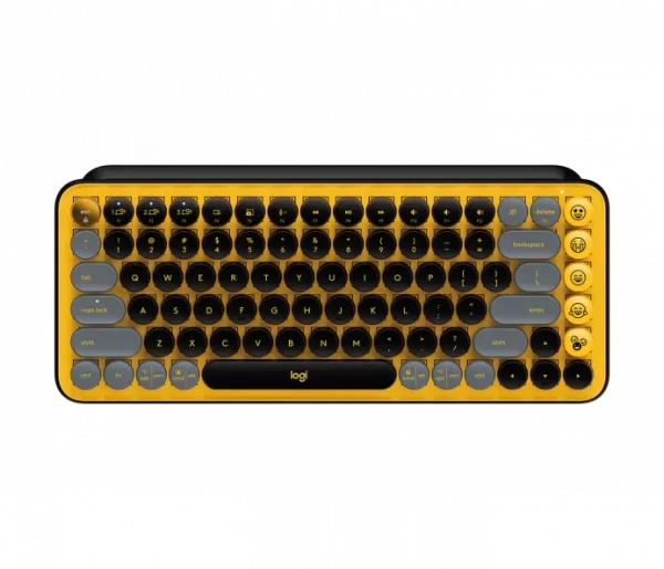 TECLADO LOGITECH POP KEYS MULTI-DEVICE WIRELESS/BT BLACK/YELLOW