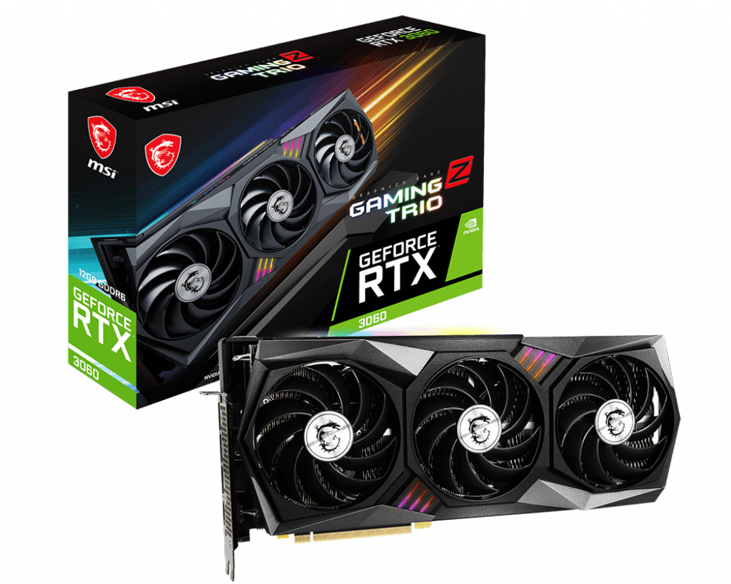 TARJETA DE VIDEO MSI RTX 3060 GAMING Z TRIO 12GB GDDR6