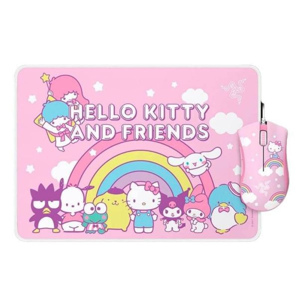 MOUSE RAZER DEATHADDER ESSENTIAL + PAD MOUSE GOLIATHUS HELLO KITTY AND FRIENDS ED. QUARTZ
