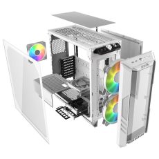 CASE COOLER MASTER HAF 500 WHITE ARGB MID TOWER - Imagen 2