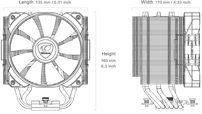 CPU COOLER COUGAR FORZA 85 ESSENTIAL - Imagen 5