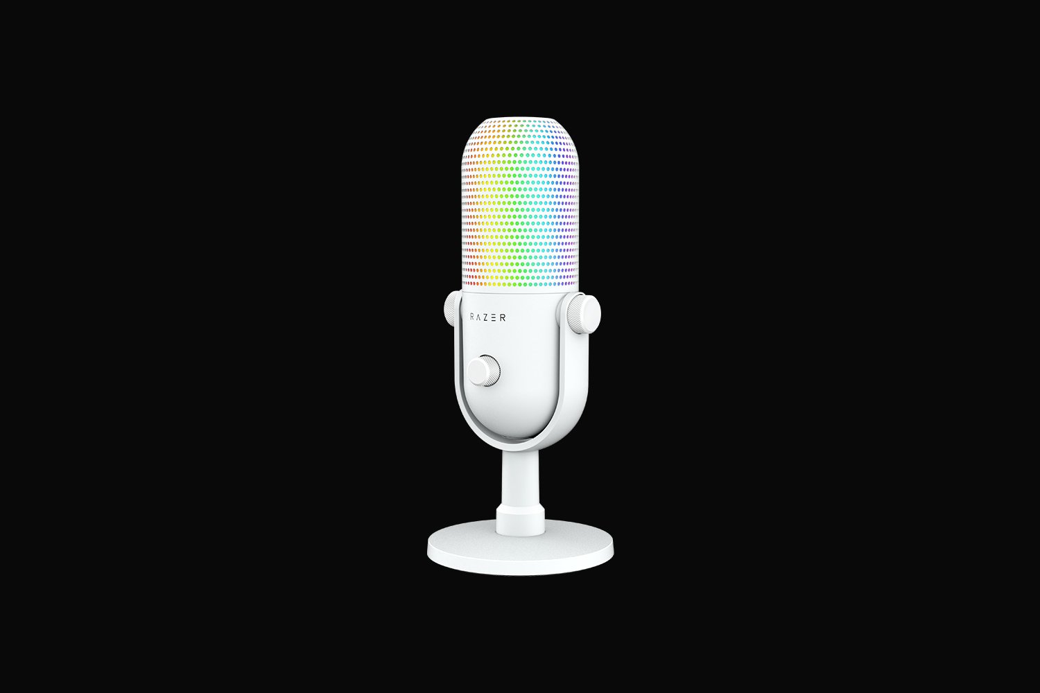 MICROFONO RAZER SEIREN V3 CHROMA USB STREAMING SUPERCARDIOIDE C/N SENSOR TOUCH SILENT WHITE