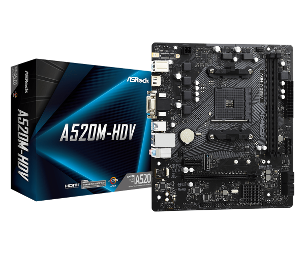 PLACA MADRE ASROCK A520M-HDV AM4