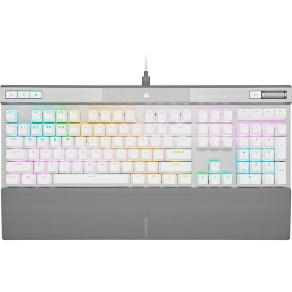 TECLADO MECÁNICO CORSAIR K70 PRO RGB OPTICAL WITH PBT DOUBLE SHOT PRO KEYCAPS OPX