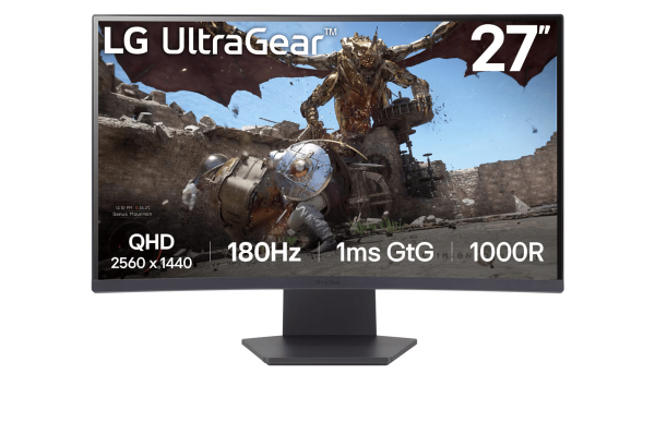 MONITOR LG ULTRAGEAR 27GS60QC-B 27" VA QHD 2K 180HZ 1MS FREESYNC CURVO