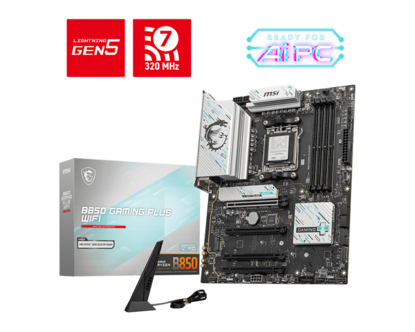 PLACA MADRE MSI B850 GAMING PLUS WIFI DDR5 AM5