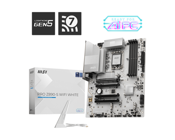PLACA MADRE MSI PRO Z890-S WIFI WHITE DDR5 LGA1851