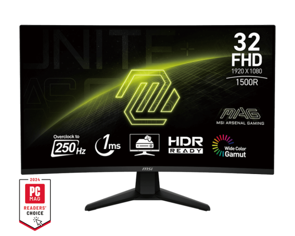 MONITOR MSI MAG 32C6X 31.5" FHD VA 250HZ 1MS CURVO ADAPTIVE-SYNC