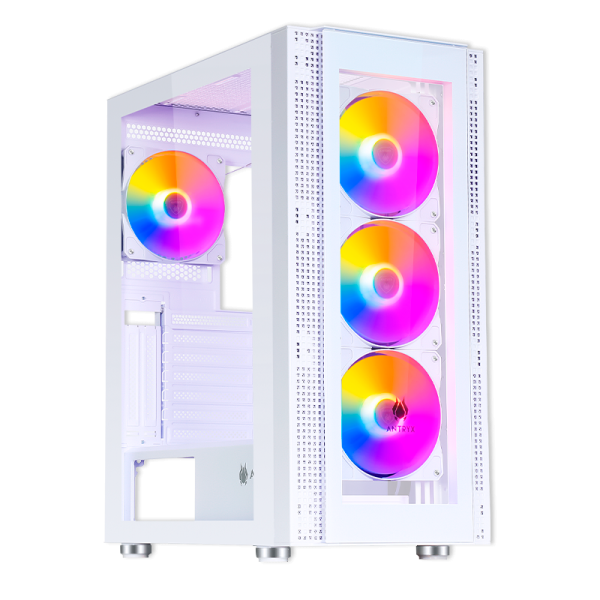 CASE ANTRYX RX-260 WHITE FRGB FAN X4 VIDRIO TEMPLADO