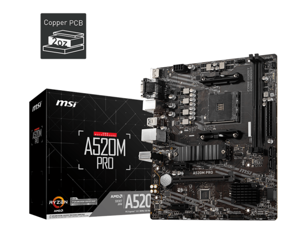 PLACA MADRE MSI A520M PRO DDR4 AM4