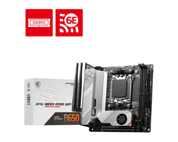 PLACA MADRE MSI MPG B650I EDGE WIFI DDR5 AM5 / ITX