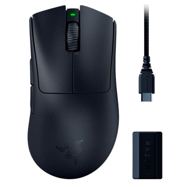 MOUSE RAZER DEATHADDER V3 PRO 30K DPI MULTI-DISPOSITIVO 90H WIRELESS / USB-C SWITCH OPTICO 90M + DONGLE WIRELESS HYPERPOLLING BLACK