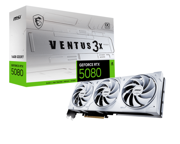 TARJETA DE VIDEORTX 5080 16GB VENTUS 3X OC WHITE GDDR7