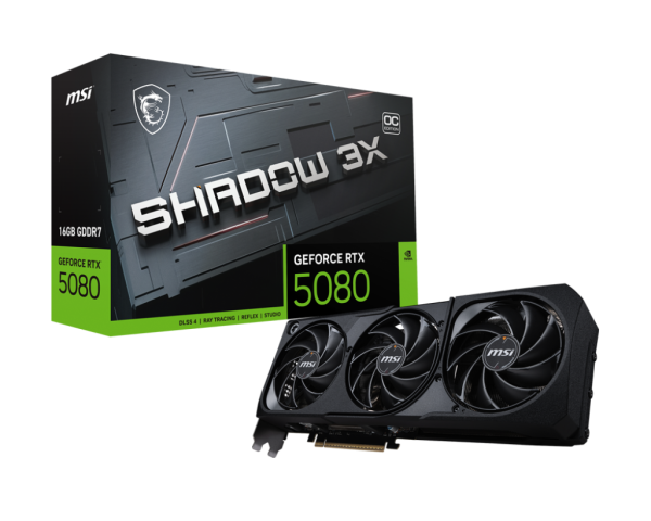 TARJETA DE VIDEO MSI RTX 5080 16GB SHADOW 3X OC GDDR7