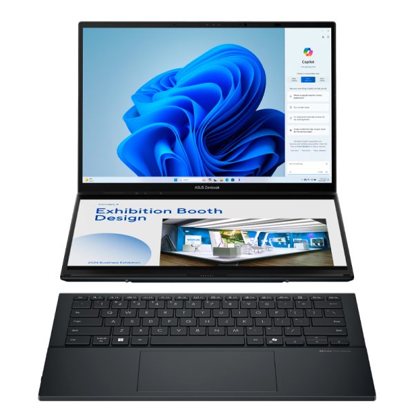 LAPTOP ASUS Zenbook Duo 14" 3K OLED TOUCH CORE ULTRA 9 285H / RAM 32GB DDR5 / SSD 1TB GEN 4 / WIN 11
