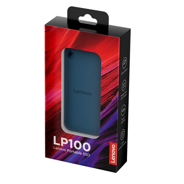 DISCO DURO SÓLIDO EXTERNO LENOVO LP100 SSD PORTÁTIL, 1TB, USB TIPO-C 3.2 GEN 1