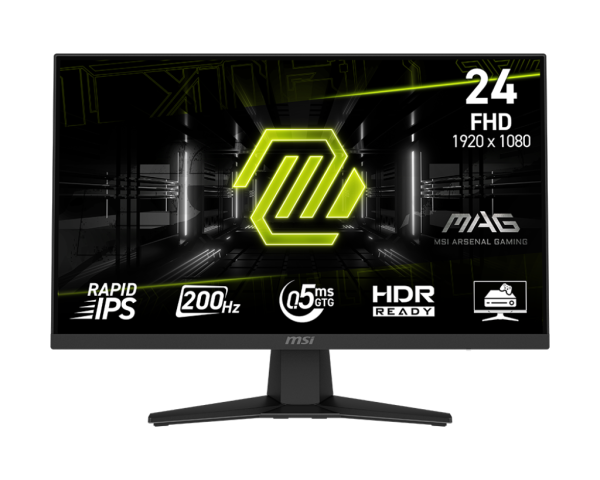 MONITOR MSI MAG 244F 23.8" RAPID IPS FHD 200HZ 0.5MS FREESYNC PREMIUM