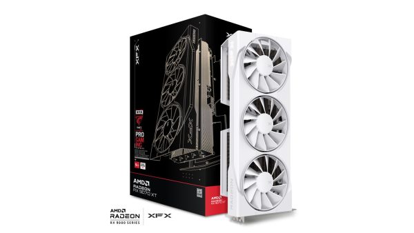 TARJETA DE VIDEO XFX SWIFT RX 9070 XT 16GB WHITE TRIPLE FAN GAMING EDITION