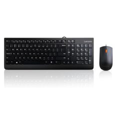 KIT TECLADO + MOUSE LENOVO 300 INTERFAZ USB AMBIDIESTRO DISEÑO ELEGANTE