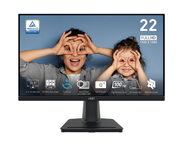 MONITOR MSI PRO MP225 21.5" IPS FHD 100HZ 1MS ADAPTIVESYNC