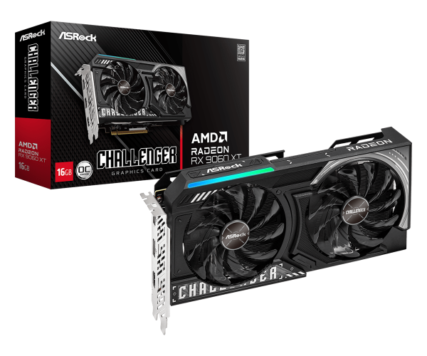 TARJETA DE VIDEO ASROCK RX 9060 XT CHALLENGER 16GB OC GDDR6