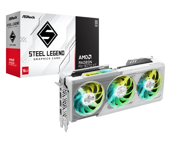 TARJETA DE VIDEO ASROCK RX 9070 XT STEEL LEGEND 16GB GDDR6