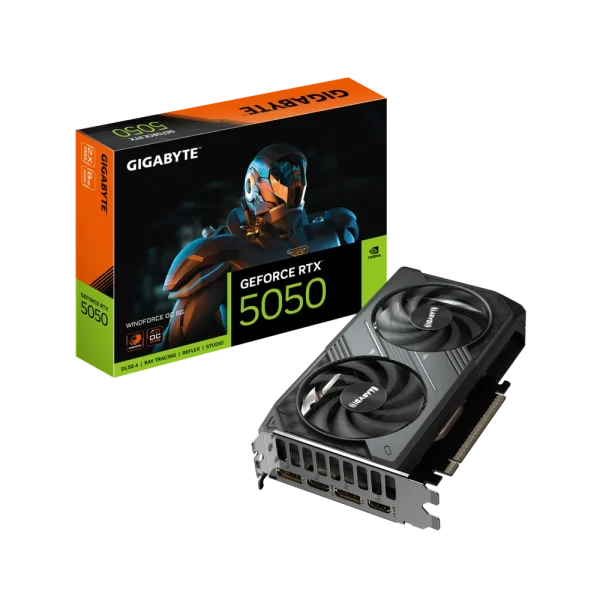 TARJETA DE VIDEO GIGABYTE RTX 5050 WINDFORCE OC 8GB GDDR6