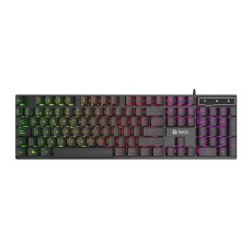TECLADO TEROS TE-4072G, RGB, USB, NEGRO