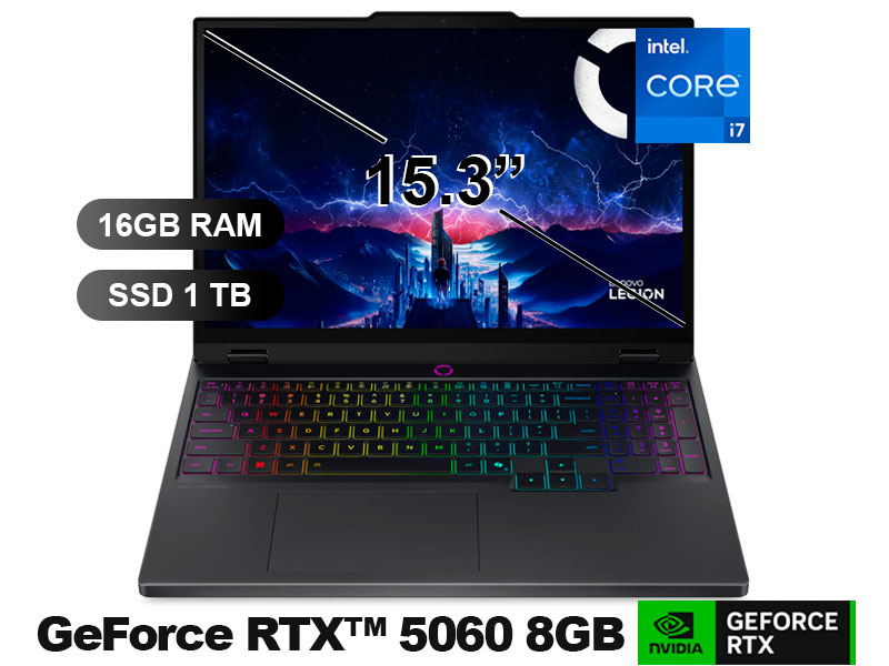 LAPTOP LENOVO LEGION 5 15IRX10 15.3" WUXGA IPS CORE I7-13650HX / RAM 16GB DDR5 / SSD 1TB SSD GEN 4 / RTX 5060 8GB / FREEDOS