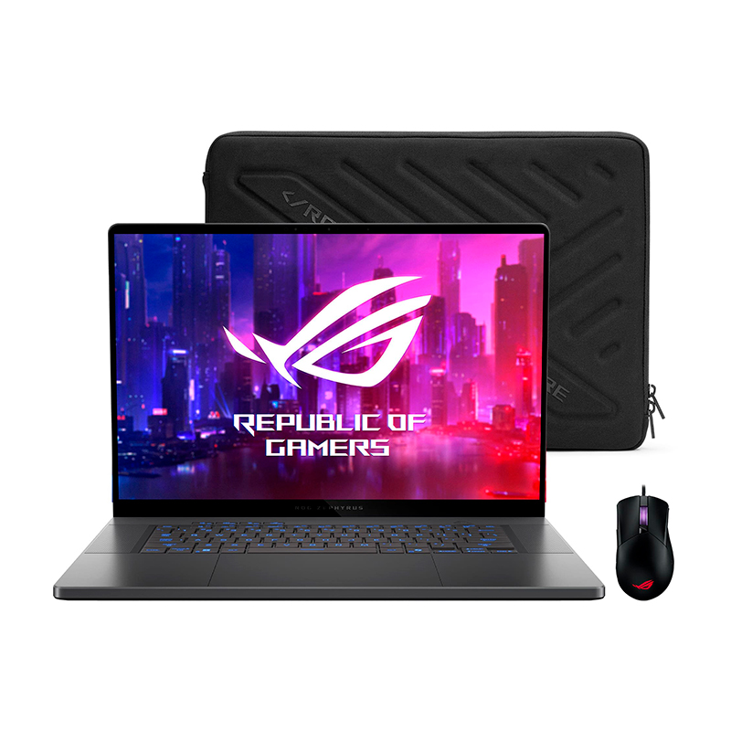 LAPTOP ASUS ROG ZEPHYRUS G16 16" 2.5K WQXGA OLED CORE ULTRA 9 386H / RAM 16GB DDR5 / SSD 1TB GEN 4 / RTX 5070 8GB / WIN 11
